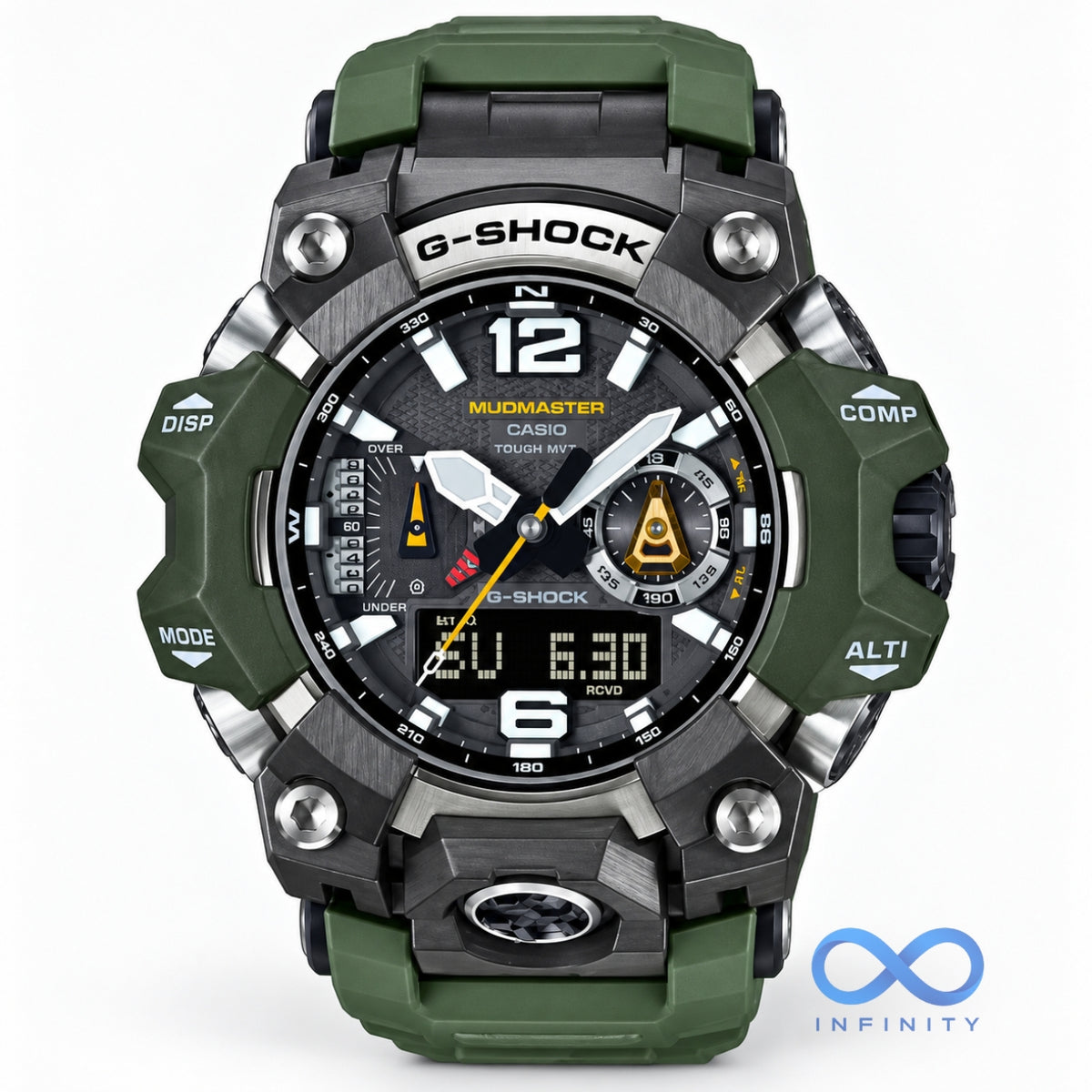 Rugged Green Adventure Watch – Premium Analog-Digital Edition